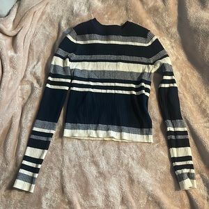 Cropped striped sweater